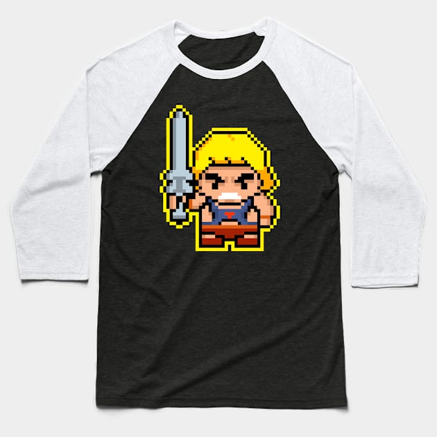 Pixel Master Baseball T-Shirt by demonigote